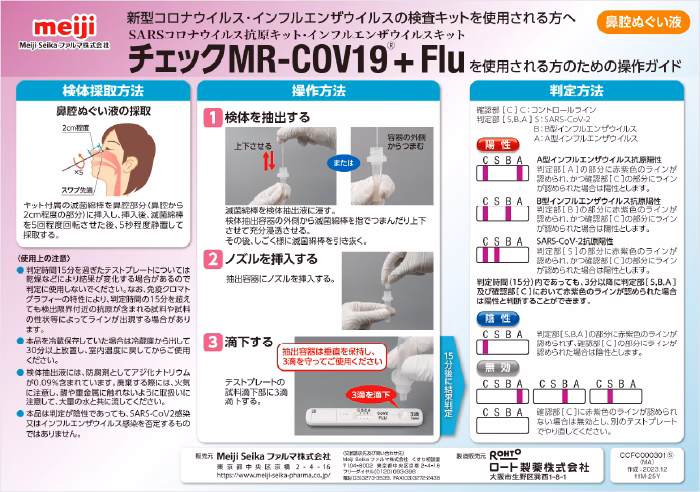 チェックMR-COV19+Fluを使用される方のための操作ガイド